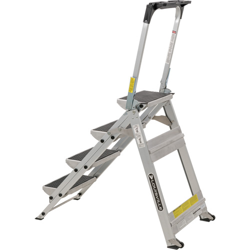 Tilt & Roll Step Stool Ladder, 4 Steps, 44.25" x 22.13" x 59" High Equipment World