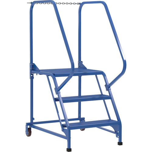 Maintenance Ladder, 3 Steps, 23-9/16" Step Width, 30" Platform Height, Steel Equipment World