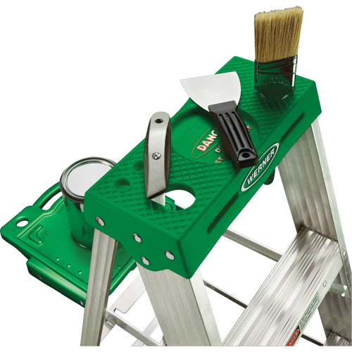 Escabeau avec tablette, 10', Aluminium, Capacit&eacute; 225 lb, Type 2 Equipment World