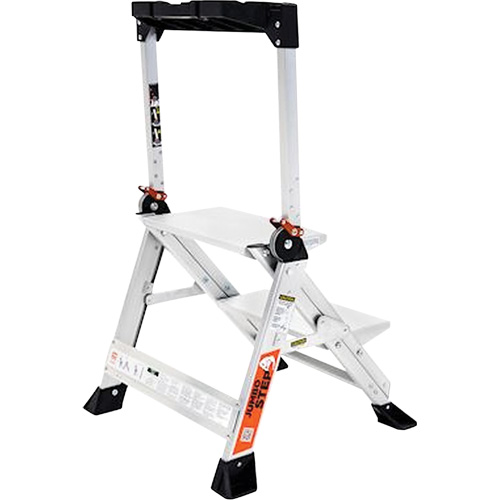 Jumbo Step Ladder, 1.5', Aluminum, 375 lbs. Capacity, Type 1AA Equipment World