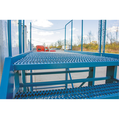 Snow Ladder, Steel, 10 Steps, 99" H, 85-1/2" D, 48" Step, Serrated Equipment World