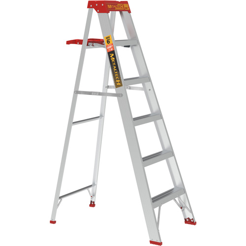 Step Ladder with Paint Tray, 6', Aluminum, 200 lbs. Capacity, Type 3 Equipment World