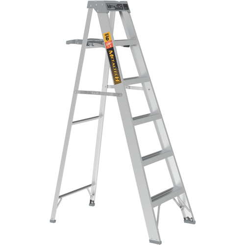 Step Ladder with Paint Tray, 6', Aluminum, 225 lbs. Capacity, Type 2 Equipment World