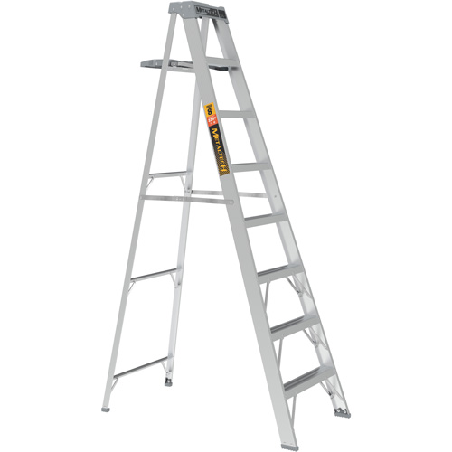 Step Ladder with Paint Tray, 8', Aluminum, 225 lbs. Capacity, Type 2 Equipment World