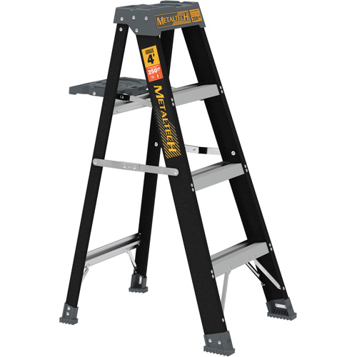 Step Ladder with Paint Tray, 4', Fibreglass, 250 lbs. Capacity, Type 1 Equipment World