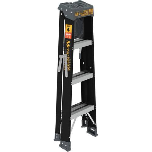 Step Ladder with Paint Tray, 4', Fibreglass, 250 lbs. Capacity, Type 1 Equipment World