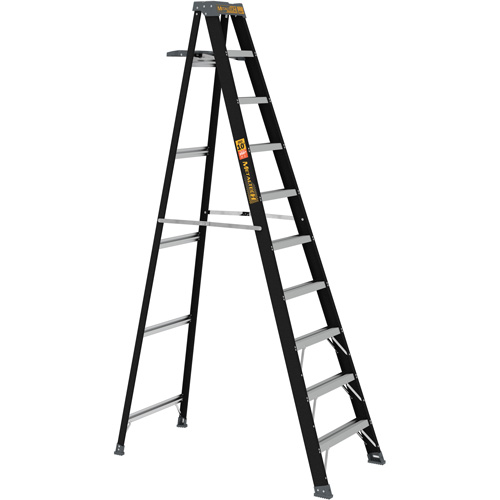 Step Ladder with Paint Tray, 10', Fibreglass, 250 lbs. Capacity, Type 1 Equipment World