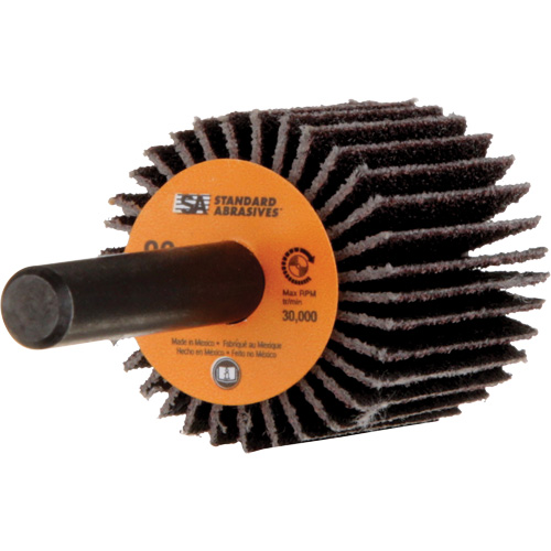 Standard Abrasives Flap Wheel, Aluminum Oxide, 80 Grit, 1" x 1" x 1/4" Equipment World