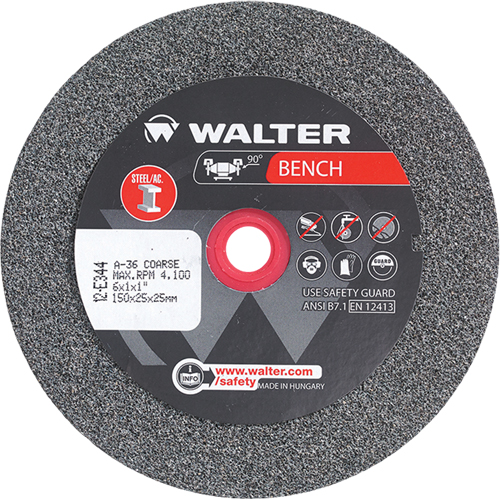 Bench Grinding Wheels, 6" x 1", 1" Arbor, 1 Equipment World