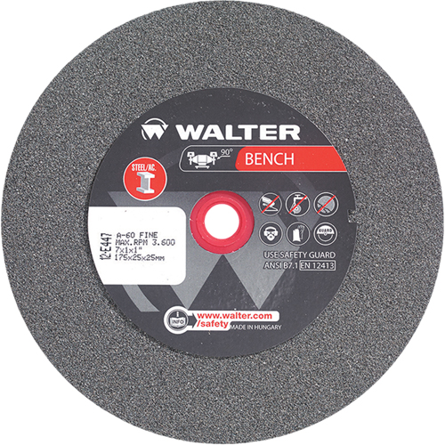 Bench Grinding Wheels, 7" x 1", 1" Arbor, 1 Equipment World