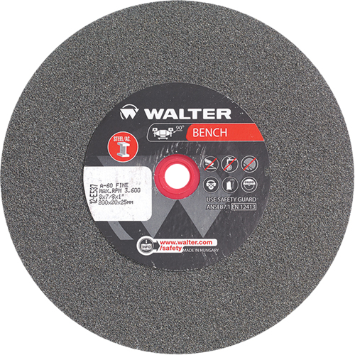 Bench Grinding Wheels, 8" x 7/8", 1" Arbor, 1 Equipment World