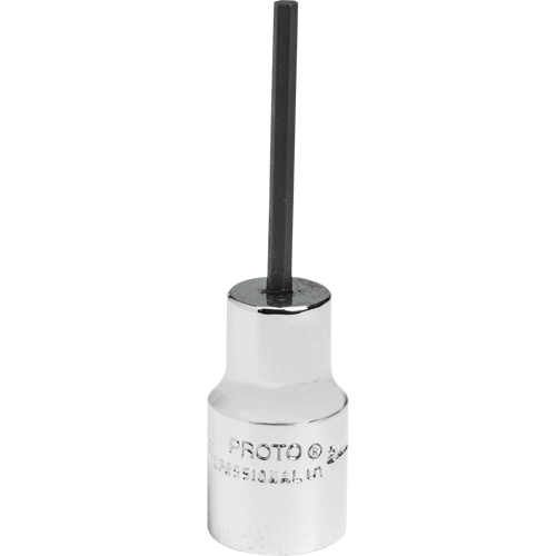 Standard Bit Socket, Hex, 2.5 mm x 1-7/8" L, 1/4" Drive Equipment World