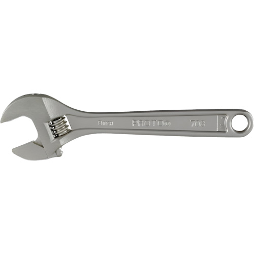 Adjustable Wrench With CLIK-STOP&reg;, 8" L, Plain Equipment World