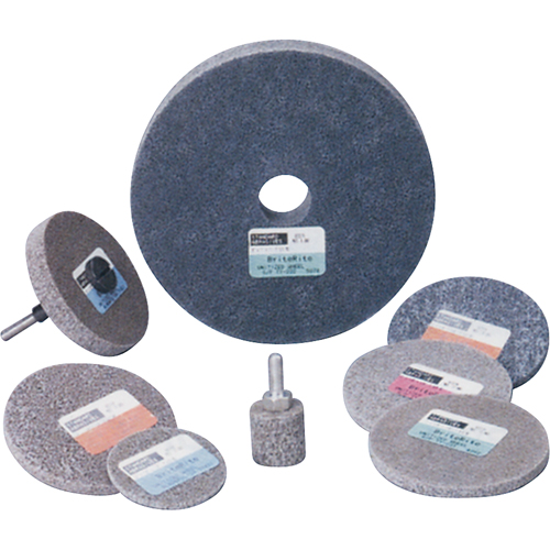 Standard Abrasives 500 Series Soft Density Unitized Wheels, 3" x 1/4", 1/4" Arbor, Medium Grit, Aluminum Oxide Equipment World