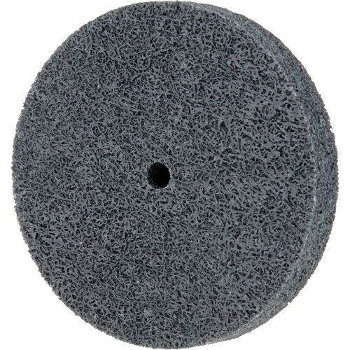 Standard Abrasives 500 Series Soft Density Unitized Wheels, 3" x 1/2", 1/4" Arbor, Fine Grit, Silicon Carbide Equipment World