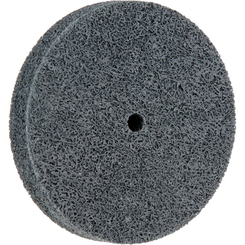 Standard Abrasives 500 Series Soft Density Unitized Wheels, 3" x 1/2", 1/4" Arbor, Fine Grit, Silicon Carbide Equipment World