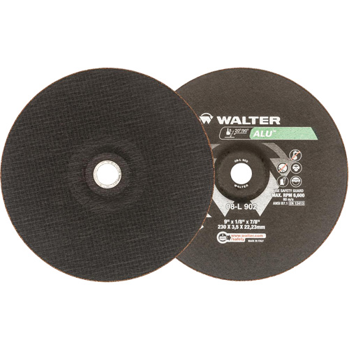 Depressed Centre Grinding Wheels - Aluminium Type 27, 9" x 1/8", 7/8" Arbor, Type 27 Equipment World