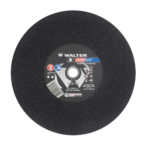 Chopcut Cut-Off Wheel, 14" x 3/32", 1" Arbor, Type 1, Aluminum Oxide, 4400 RPM Equipment World