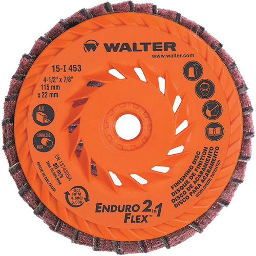 Enduro-Flex 2-in-1 Flap Disc, 4-1/2" x 5/8"-11, 80 Grit, Ceramic Equipment World