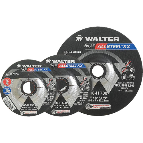 Allsteel XX Depressed Centre Grinding Wheels, 9" x 1/4", 7/8" Arbor, Type 27 Equipment World