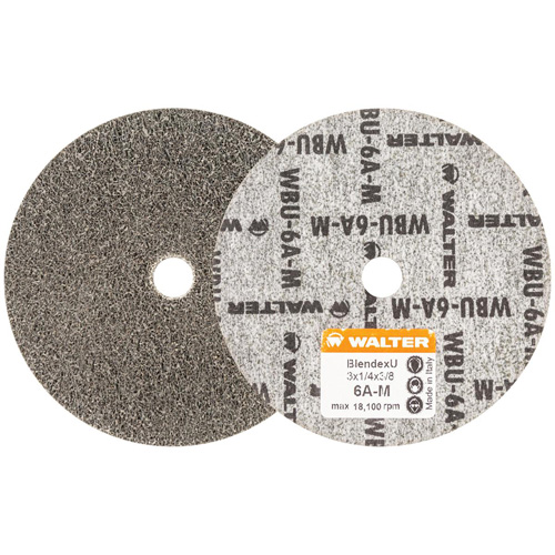 Blendex U Finishing Wheel, 3" Dia., 6AM Grit, Silicon Carbide Equipment World