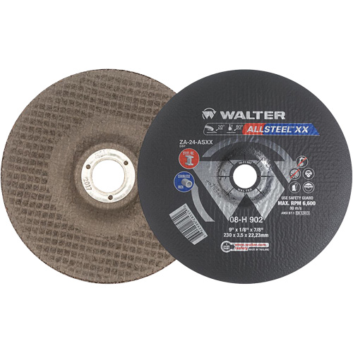 Allsteel XX Depressed Centre Grinding Wheels, 9" x 1/8", 7/8" Arbor, Type 27 Equipment World