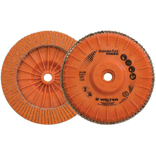 Enduro-Flex Turbo Flap Disc, 6" x 5/8"-11, Type 27S, 36/60 Grit, Ceramic Equipment World