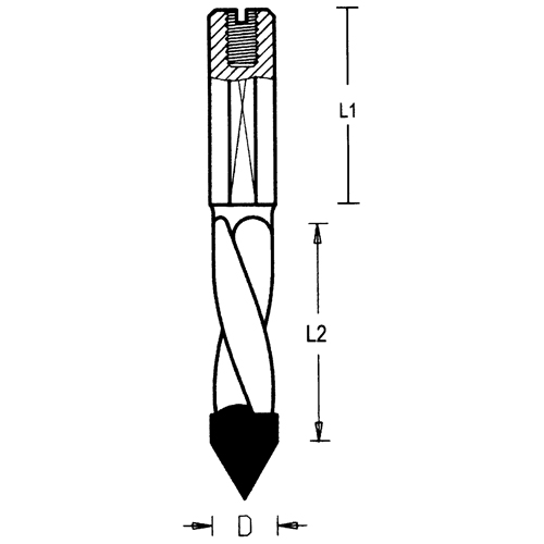 Through-Hole Carbide Tipped Drill, 5 mm Diameter Equipment World