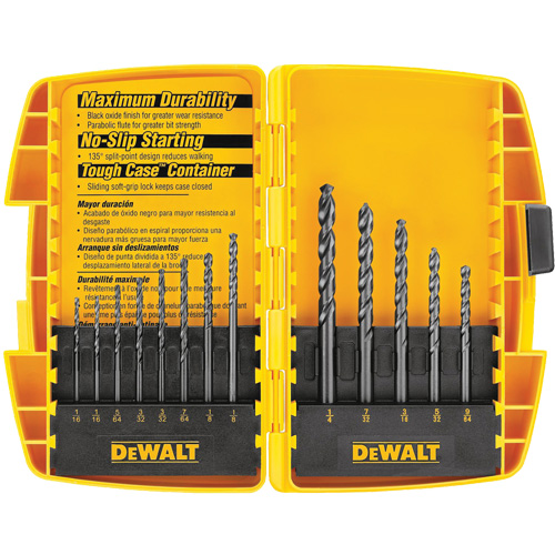 Black & Gold Drill Bit Set, 13 Pieces, High Speed Steel Equipment World