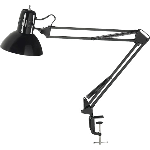 Lampes de bureau &agrave; pince - Bras flexible, 100 W, Incandescente, Pinces serre-joints, Noir Equipment World