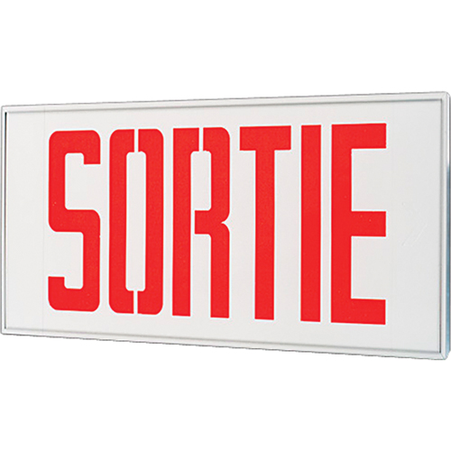 Stella Exit Signs - Sortie, LED, Hardwired, 17-1/2" L x 18-1/2" W, French Equipment World