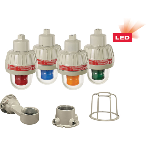 Explosion-Proof LED Warning Lights With XLT Technology, Continuous/Flashing, Amber Equipment World