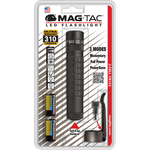 Mag-Tac Tactical Flashlights, LED, 310 Lumens, CR123 Batteries Equipment World