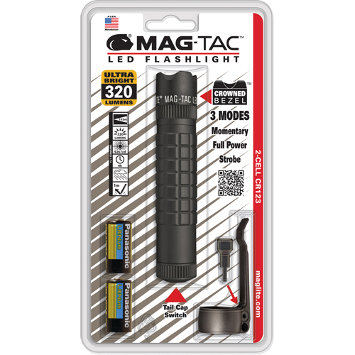 Mag-Tac Tactical Flashlights, LED, 320 Lumens, CR123 Batteries Equipment World