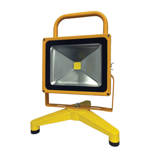 Rechargeable And Portable Floodlights, LED, 30 W, 3000 Lumens, Aluminum Housing Equipment World