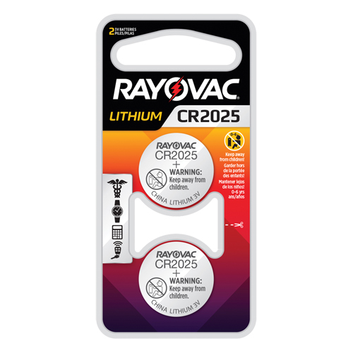 CR2025 Lithium Coin Cell Batteries, 3 V Equipment World