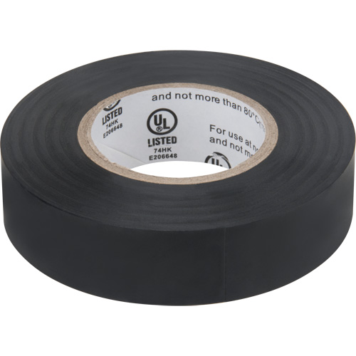 Electrical Tape, 19 mm (3/4") x 18 M (60'), Black, 7 mils Equipment World
