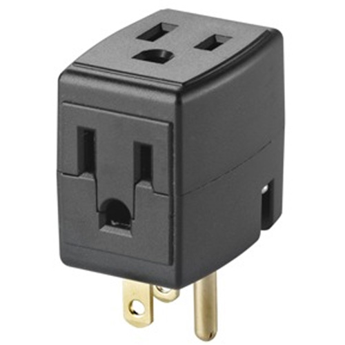 Grounded Triple Cube, 3 Outlet(s), None, 15 Amps, 1875 W, 125 V Equipment World