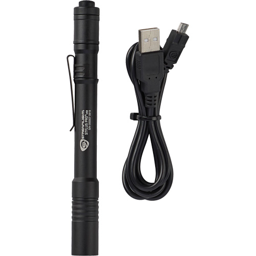 Lampe de poche stylo USB Stylus Pro, DEL, 350 lumens, Corps en Aluminium, piles Rechargeable, Compris Equipment World