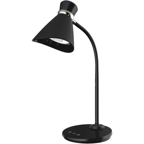 Desk Lamp, 6 W, LED, 16" Neck, Black Equipment World