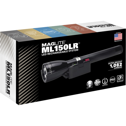 ML150LR(X) Fast-Charging Flashlight, LED, 1082 Lumens, Rechargeable Batteries Equipment World