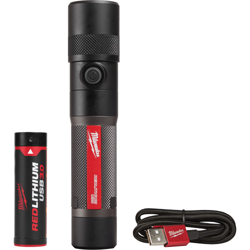 Lampe de poche 1100L &agrave; mise au point par torsion, DEL, 1100 lumens, Piles Rechargeable Equipment World