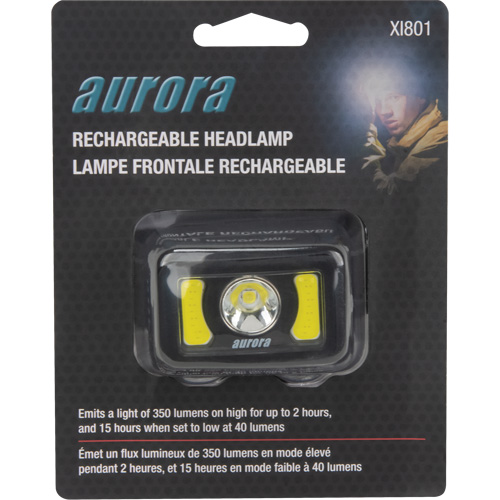 Headlamp, LED, 350 Lumens, 2 Hrs. Run Time, Rechargeable Batteries Equipment World
