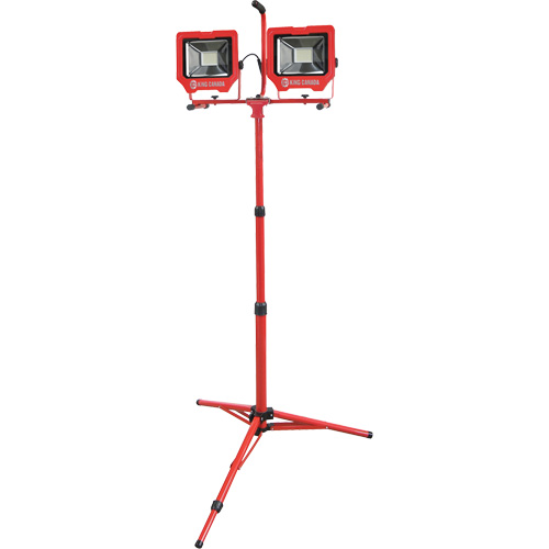 Baladeuses jumel&eacute;es avec tr&eacute;pied, DEL, 72 W, 8000 lumens, Boîtier en Aluminium Equipment World