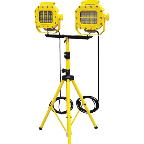Explosion Proof Floodlight with Tripod, LED, 40 W, 5600 Lumens, Aluminum Housing Equipment World