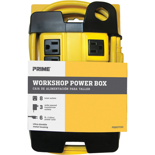 Workshop Power Box, 8 Outlet(s), 6', 15 Amps, 1875 W, 125 V Equipment World