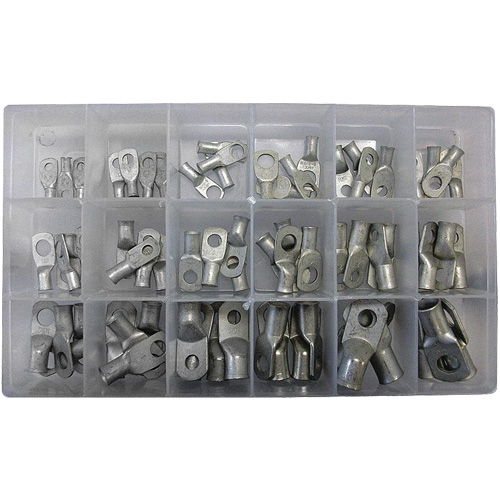 72-Piece Tin Plated Tubular Lug Ring Kit Equipment World