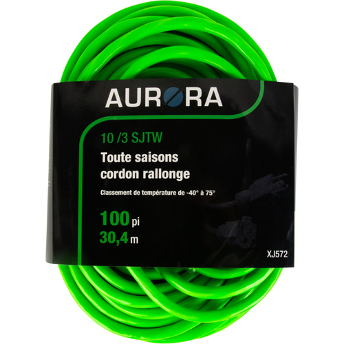 Industrial Extension Cord, All-Weather, SJTW, 10/3 AWG, 15 A, 100' Equipment World