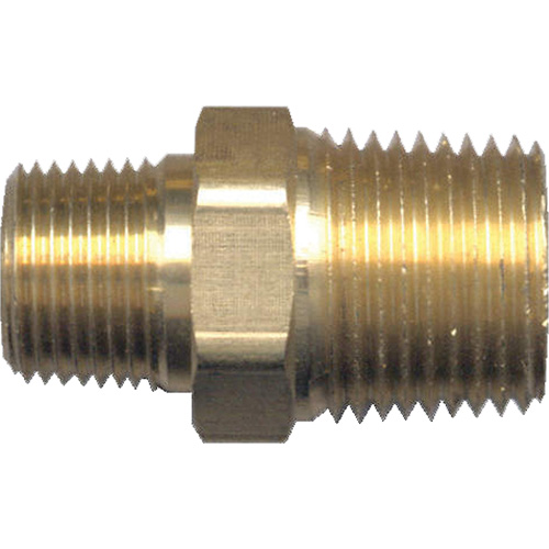 Mamelon de r&eacute;duction hexagonal, Laiton, 1/2" x 3/8", NPT x NPT Equipment World