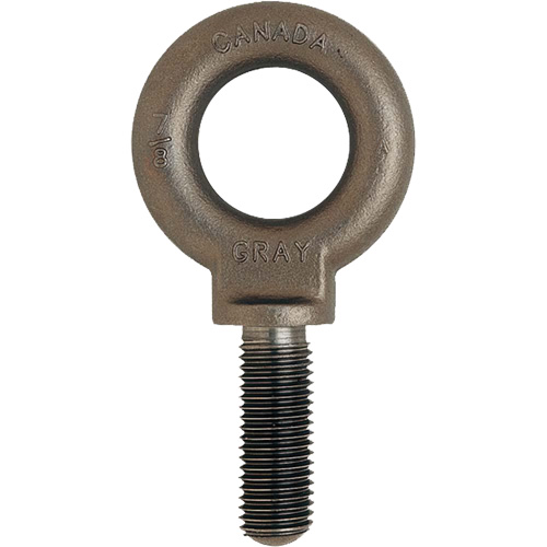 Eye Bolt, 3/4" Dia., 1" L, Uncoated Natural Finish, 650 lbs. (0.325 tons) Capacity Equipment World
